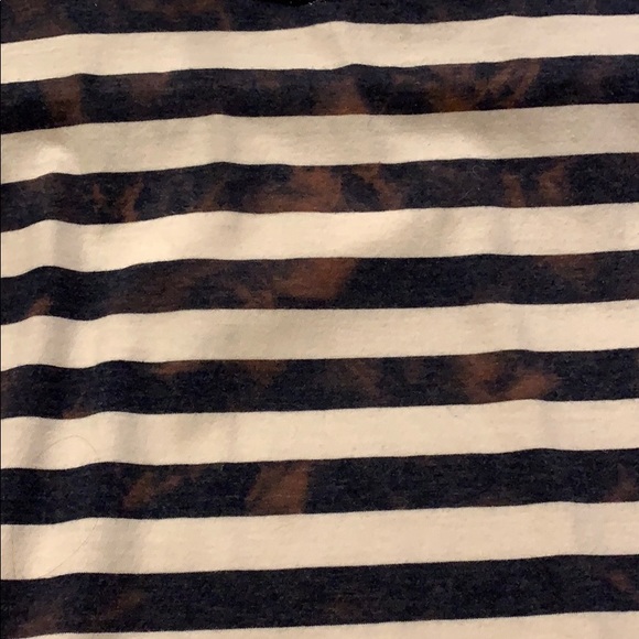 Lucky Brand Navy Striped Distressed Tshirt - Picture 3 of 4